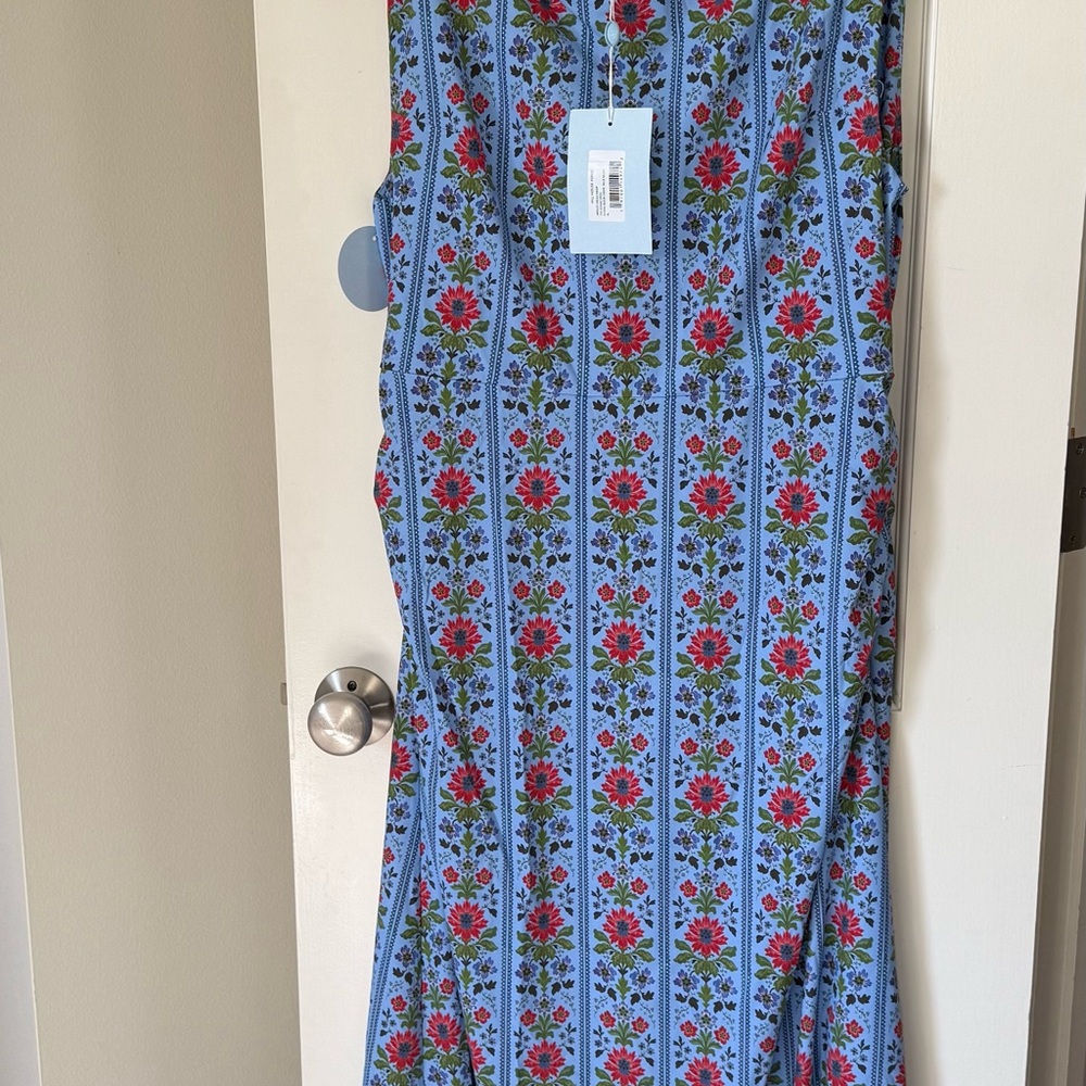 NWT Hill House Blue and Pink Floral Maxi Dress - Picture 2 of 2